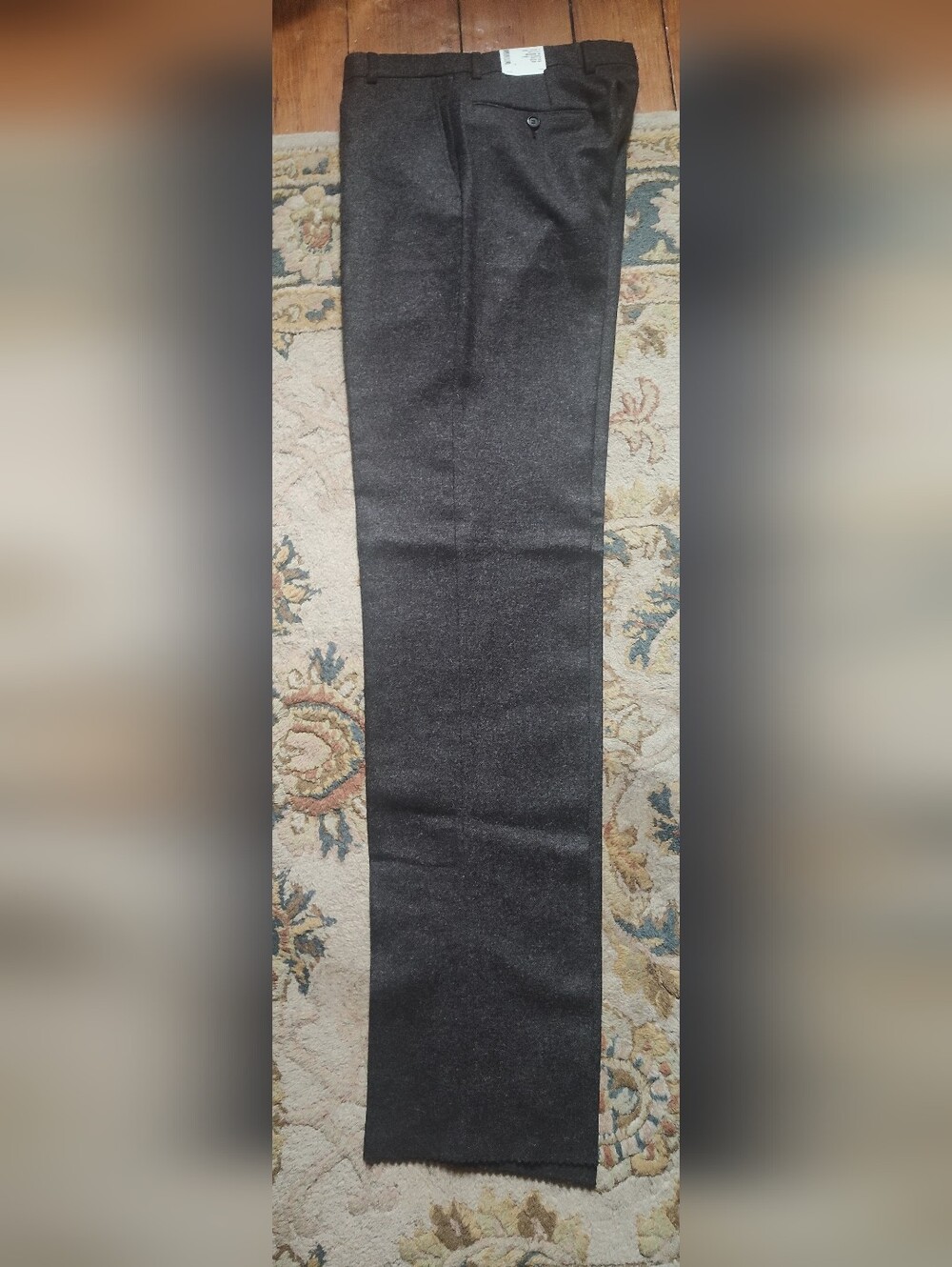 NWT Men's Samuelsohn Brown Wool Flannel Dress Pants 32 Reg